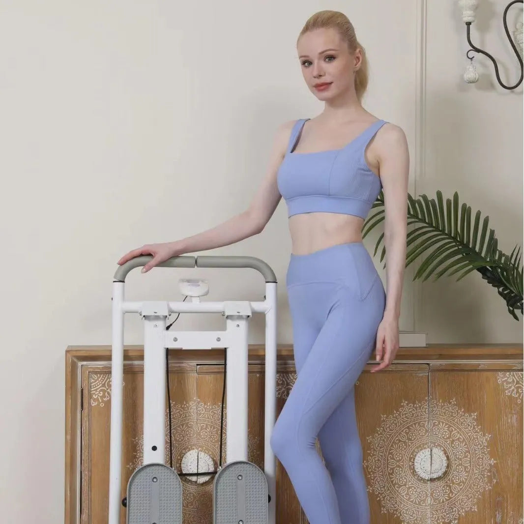 Starlight White foldable treadmill climbing frame for home fitness exercises