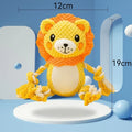 Lion and monkey stuffed squeaky dog toys plush bundle for medium large dogs