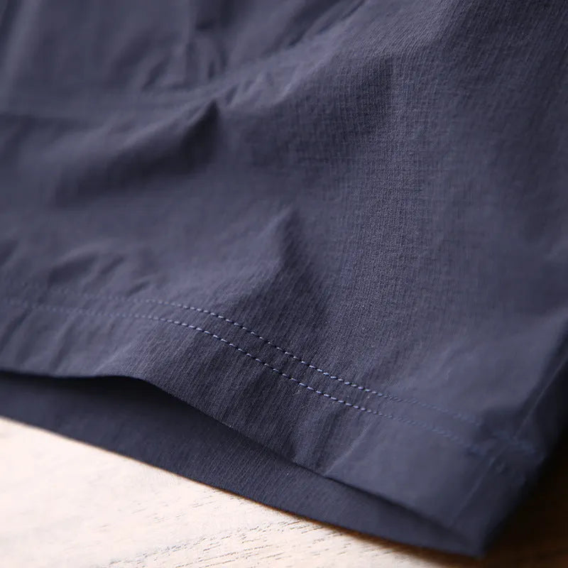 Men's summer cargo shorts with multi pockets in navy blue, khaki, or Army Green, sizes M to 5XL