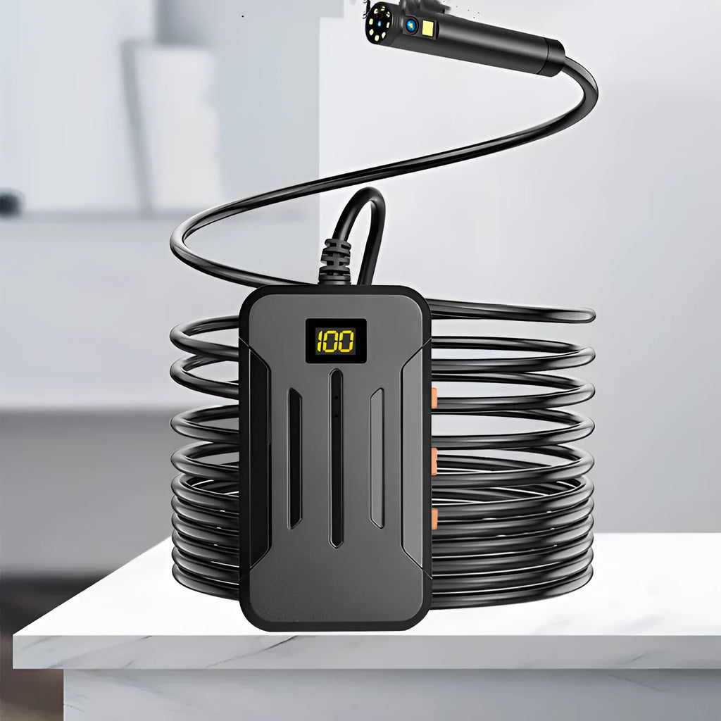 Wireless dual lens endoscope with 5.5mm and 8mm waterproof probes for smartphone inspections
