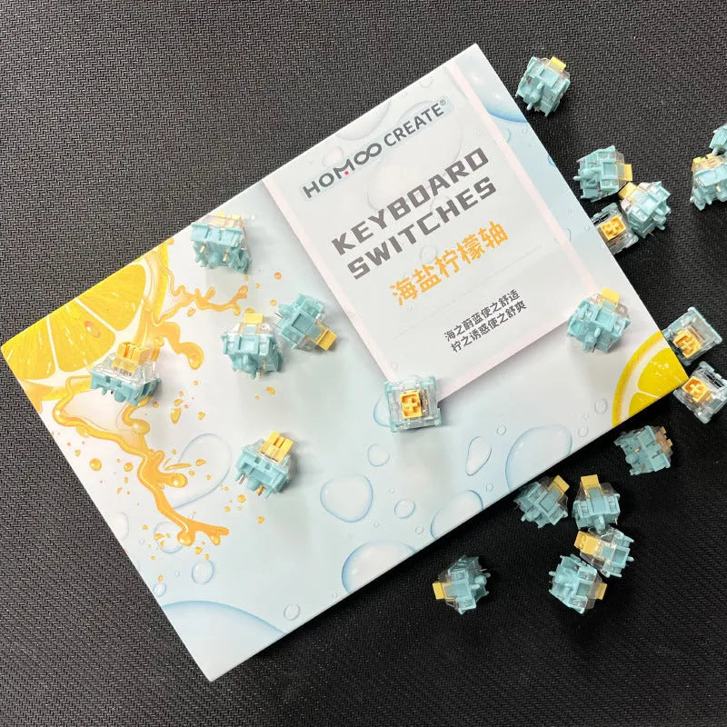 36 Sea Salt Lemon PRO Mute mechanical keyboard switches pack for custom builds