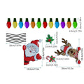 Christmas elk reflective magnetic car sticker with cartoon design and 6 reflective threads