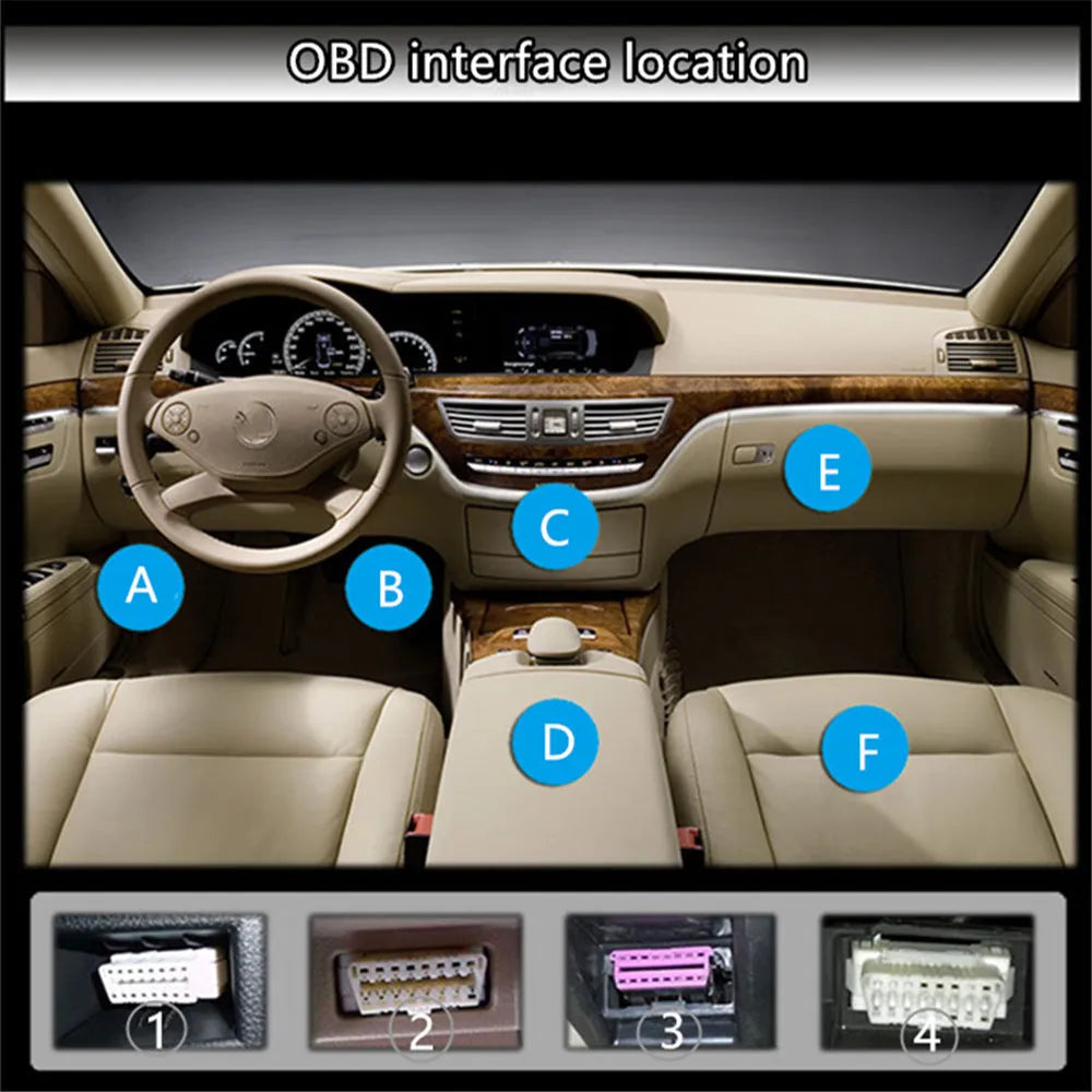 X1 Automotive OBD diagnostic instrument with LED display on metal housing.