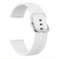 Solid color Silicone TPU strap with silver buckle compatible with Fitbit Versa 3 and Sense 2