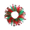 Tie-dye cloth dog collar in green, blue, and festive Christmas Halloween colourful patterns