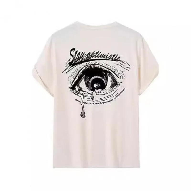 Men's short-sleeved printed t-shirt with digital pattern on polyester fabric