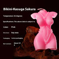 Bikini shaped soy wax scented candle in rose red, pink or purple colour