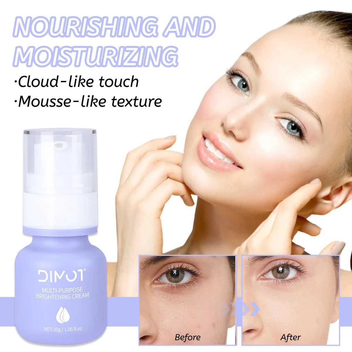 30ml moisturising cream make-up primer bottle for all skin types