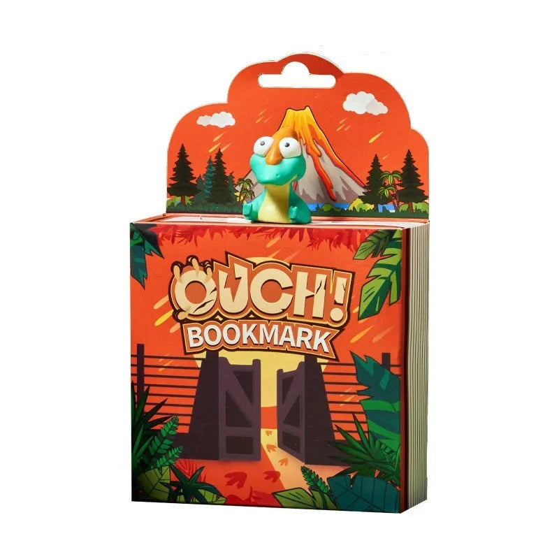 Dinosaur series cultural bookmark with Tyrannosaurus Rex, Triceratops, Stegosaurus and Parasaurolophus animation designs