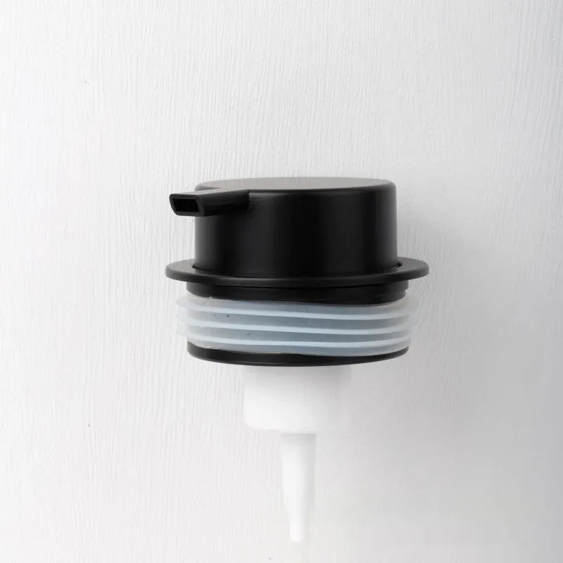 ABS plastic foam pump head in Matte Black and Bright Gold for liquid soap dispensing