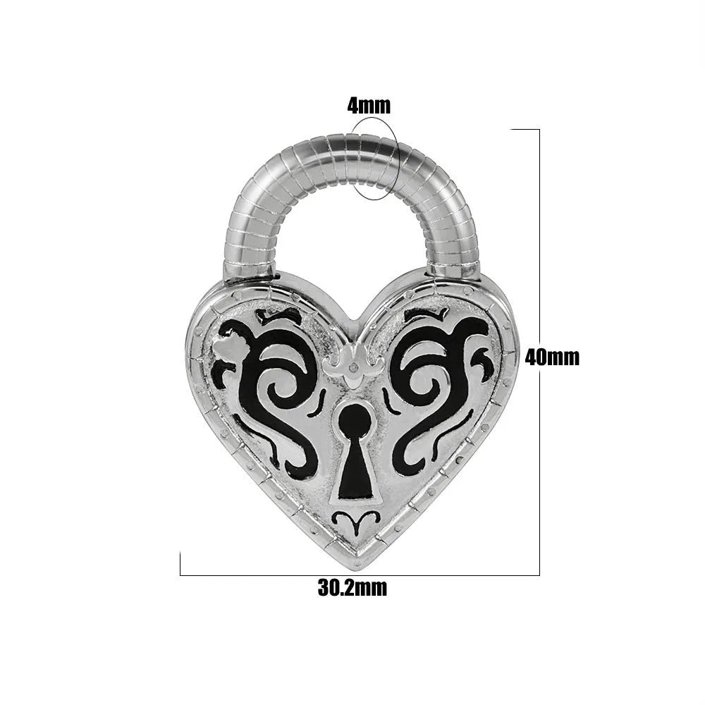 Women's heart-shaped stainless steel earrings with gold or steel electroplated finish