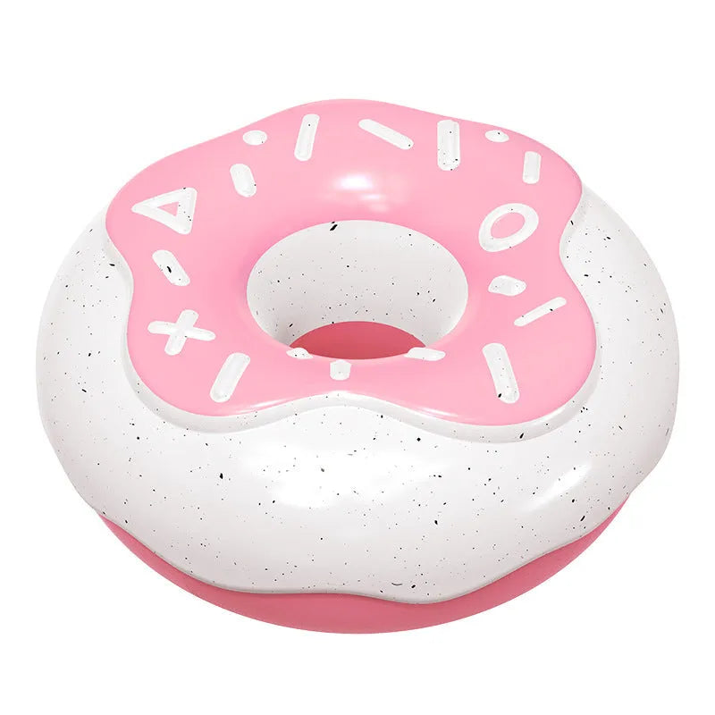 TPR molar teeth cleaning donut dog toy in pink, chocolate or yellow with textured surface