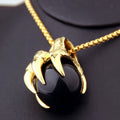 Men's stainless steel animal zodiac pendant necklace, 65g, shown in steel colour or gold colour options