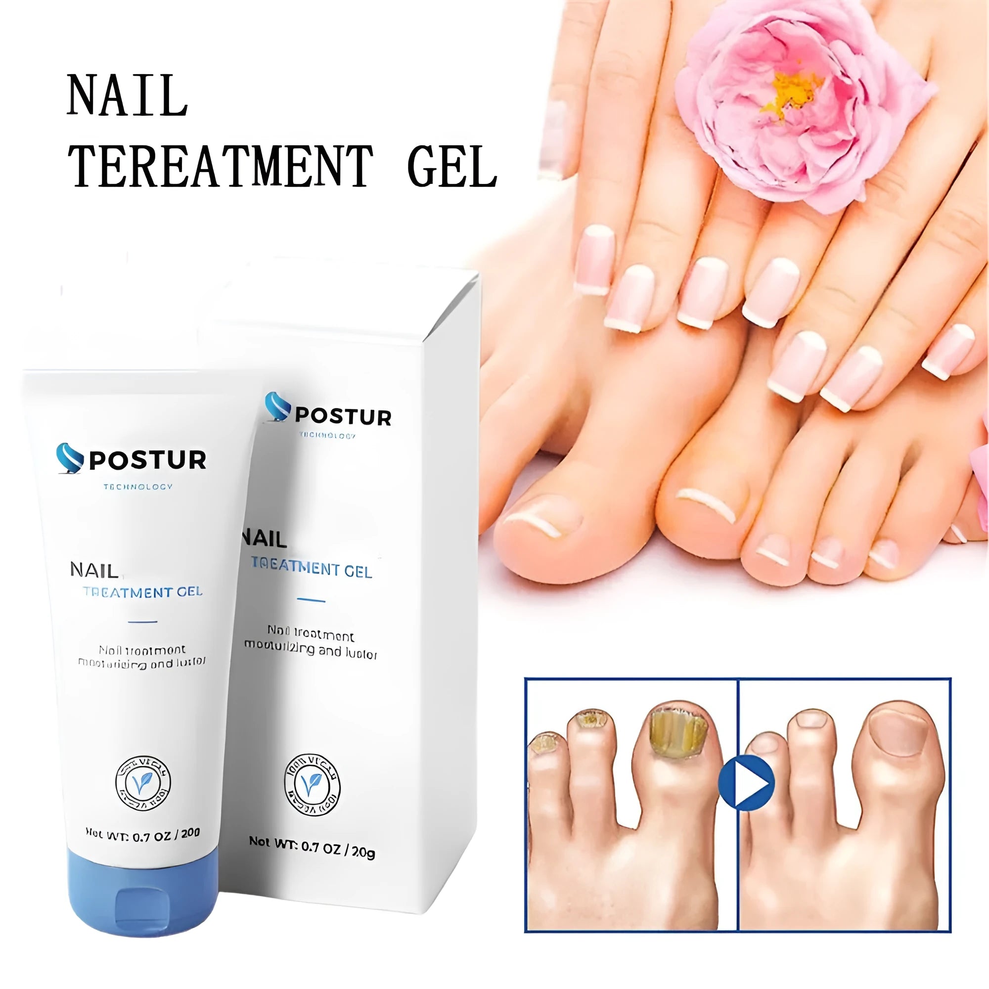 20g nail gel polish in a 3cm by 2cm by 12.8cm container for DIY manicures.