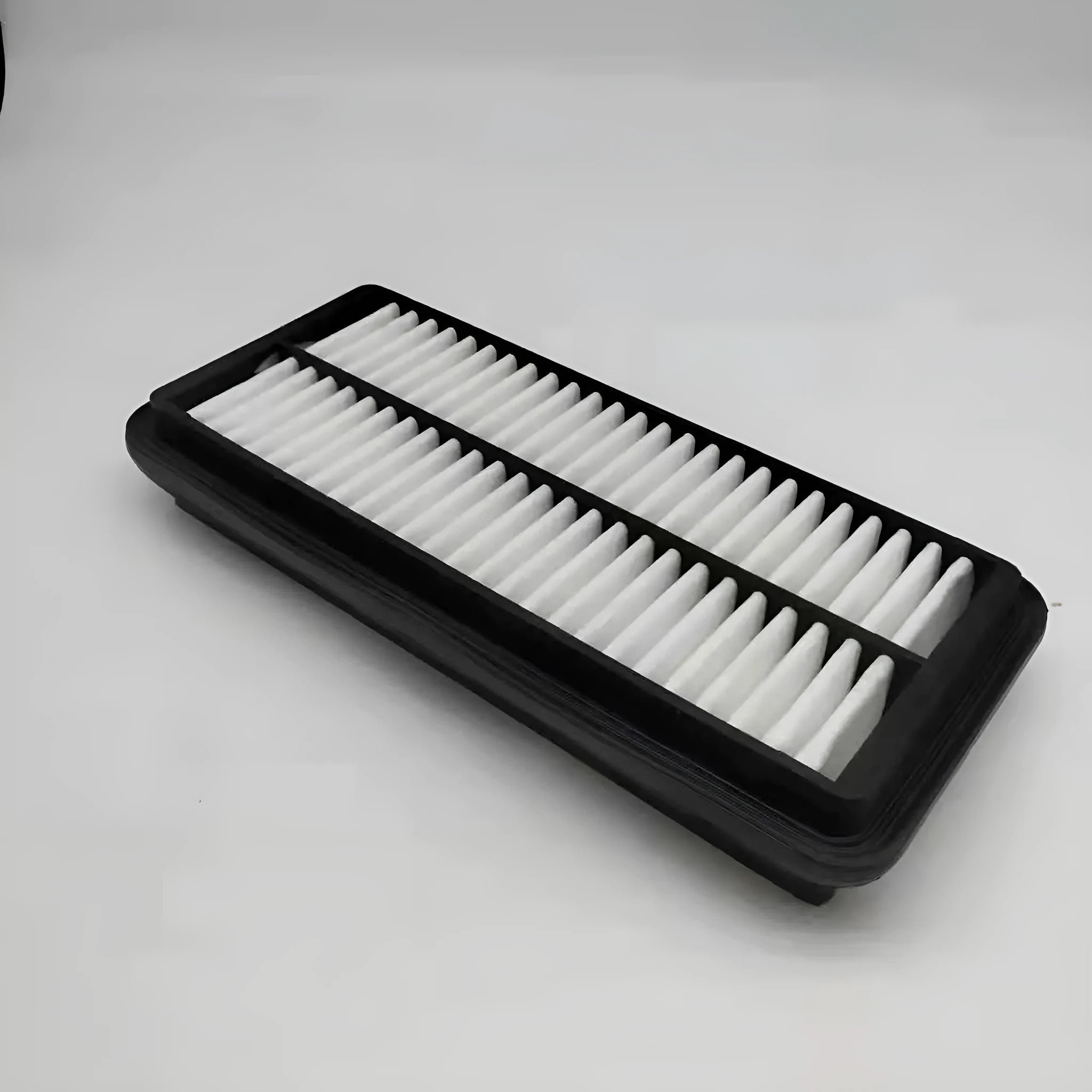 Black Hyundai car air filter with 256mm × 113mm × 40mm dimensions