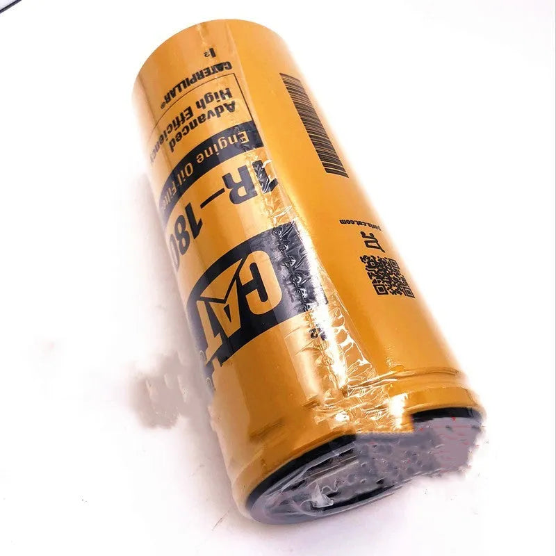 Yellow Caterpillar fuel water separator filter element measuring 262mm tall for 324D 329D machinery models