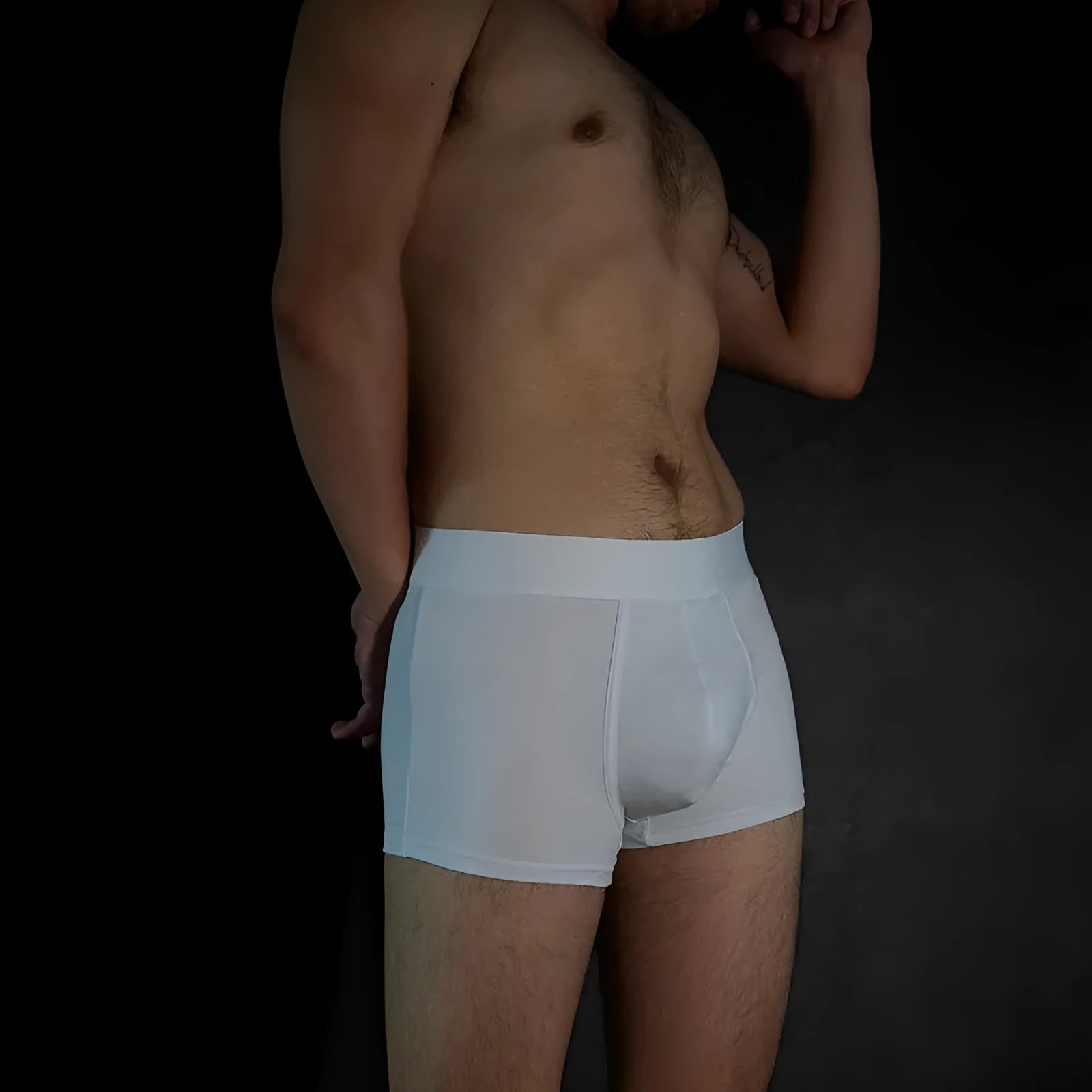 Men's solid colour cotton boxer shorts in black white silver grey light green