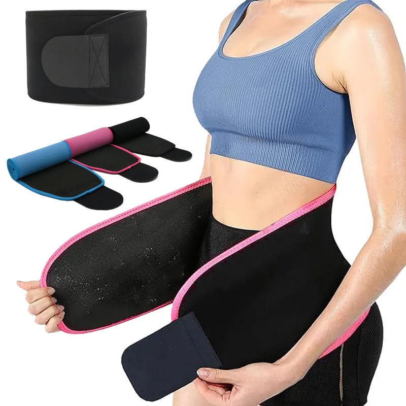 Black neoprene lumbar support belt for adult fitness and running