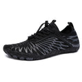 Outdoor casual lace-up shoes with non-slip rubber sole and breathable gauze lining in multiple colour options