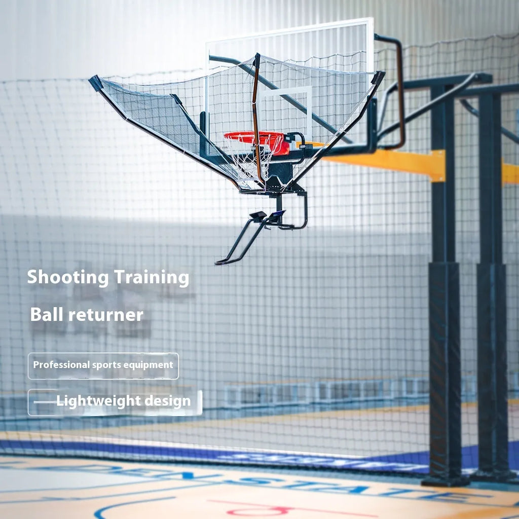 Portable automatic basketball ball return training aid in new upgrade colour, made from cowhide and iron.