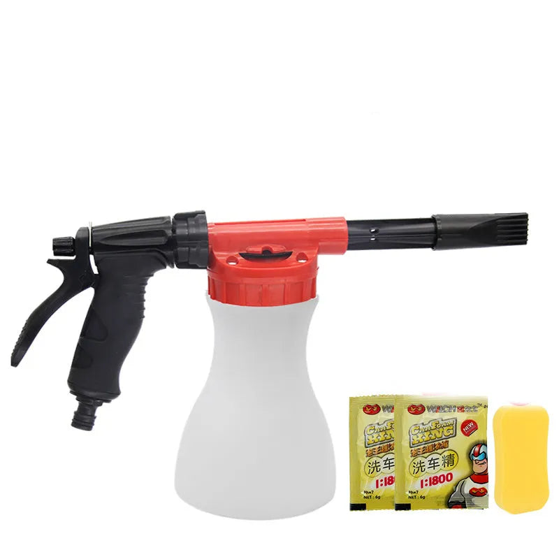 Green foam pot high pressure water gun for garden spraying with ABS plastic and TPR handle