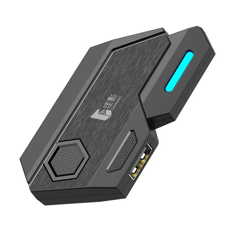 USB gaming converter for mobile games with keyboard and mouse compatibility