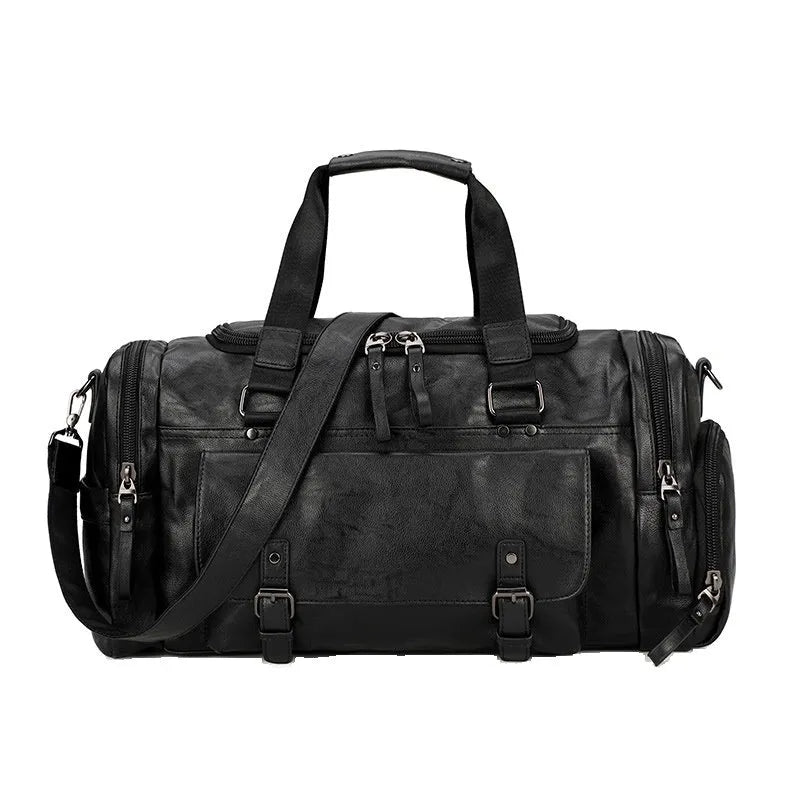 Black waterproof travel shoe bag with separate shoe compartment