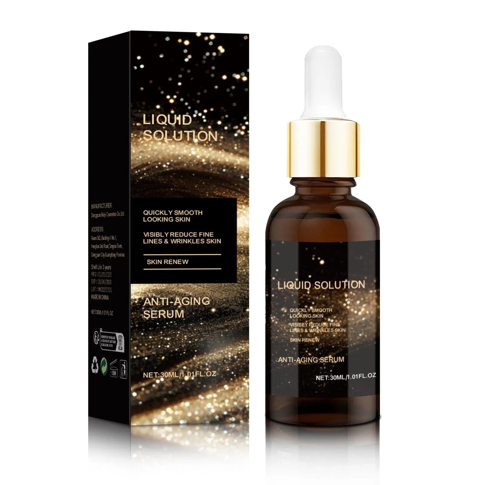 30 ml bottle of hyaluronic acid facial moisturising and nourishing care solution.