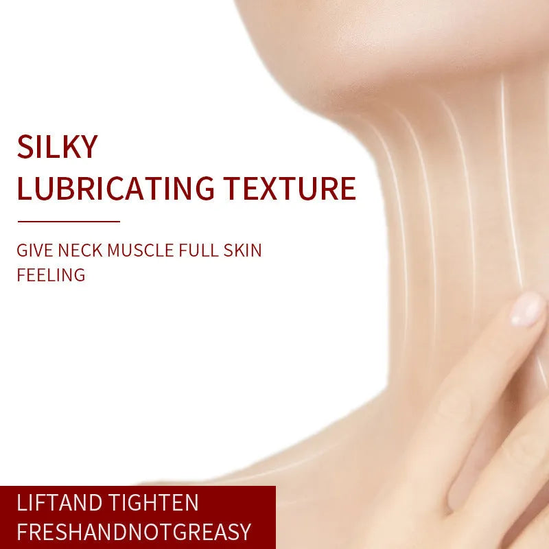 Roller neck cream in packaging with dimensions 8.8cm wide by 16.5cm high