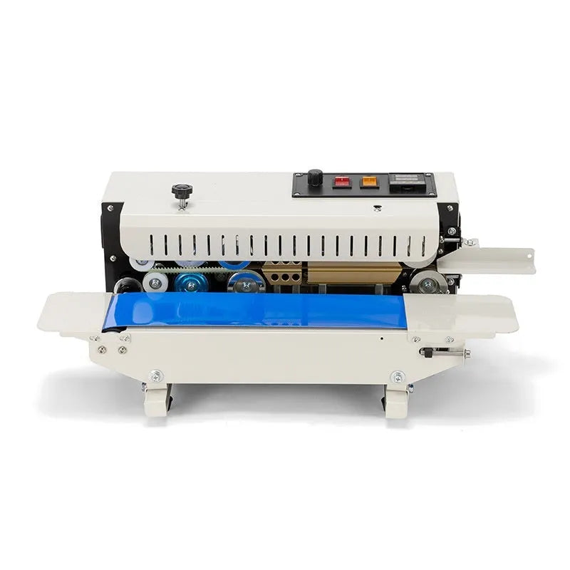 Mini small sealing machine with steel seal jaw and date printing feature for food storage
