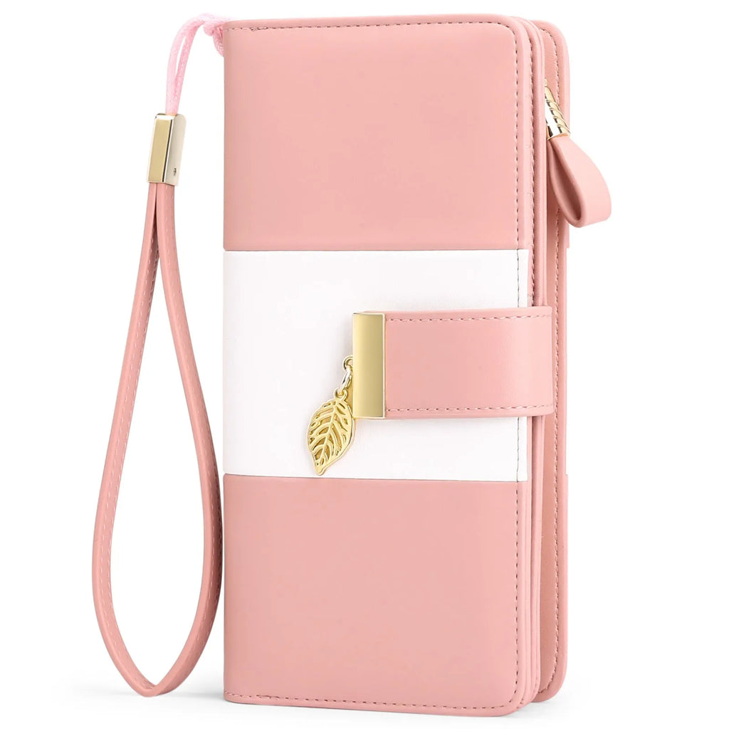 Lock-opening anti-theft clutch handbag in PU leather with microfiber lining, shown in caramel colour