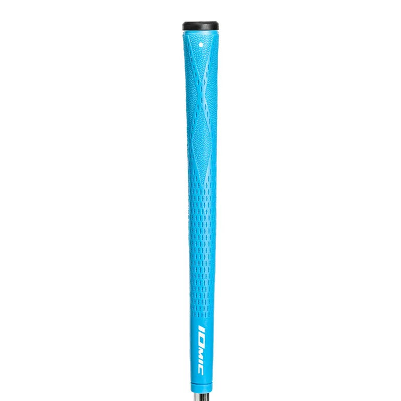 TPE material golf club grip shown in various colour options including pink, red, blue, and two-tone black.