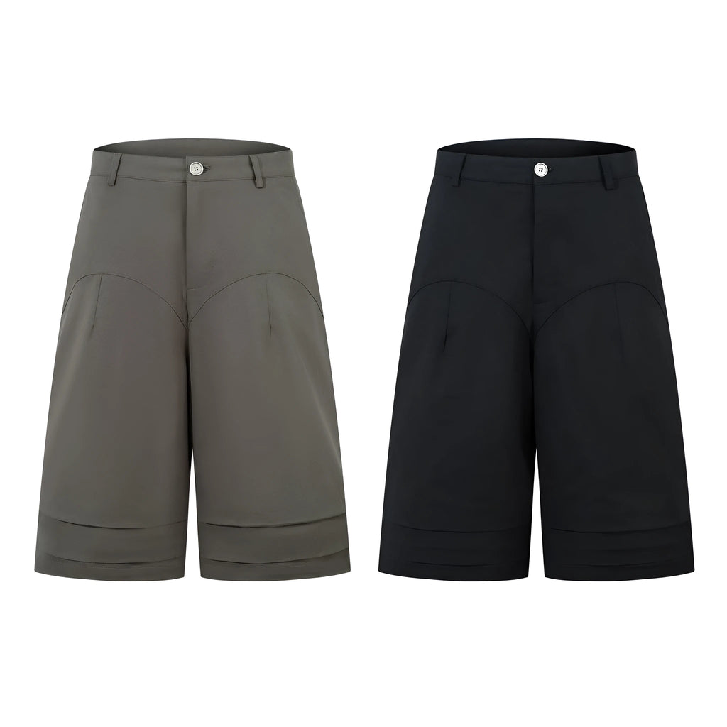 Women's retro wide-leg denim trousers in black, showing straight cut and mid-length leg.