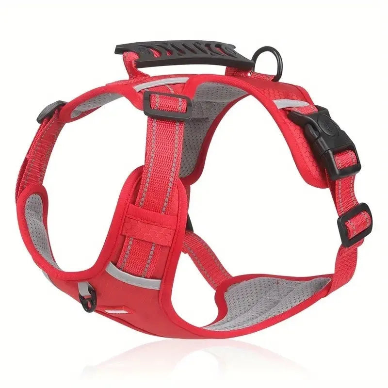 Adjustable dog chest harness with matching lead in multiple colour options