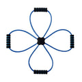Blue eight-character fitness puller with cross tension device for shoulder exercises