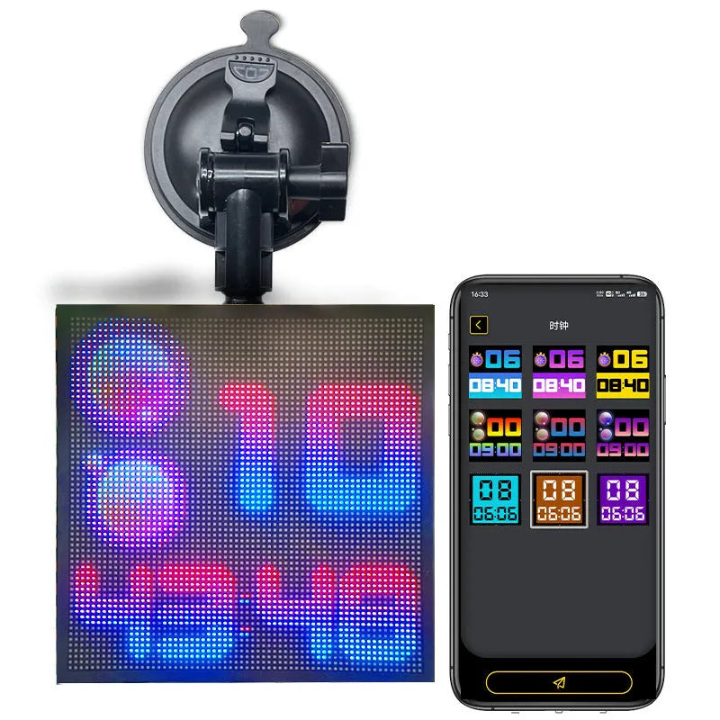 32x32 resolution wireless Bluetooth LED car display screen with aluminium frame
