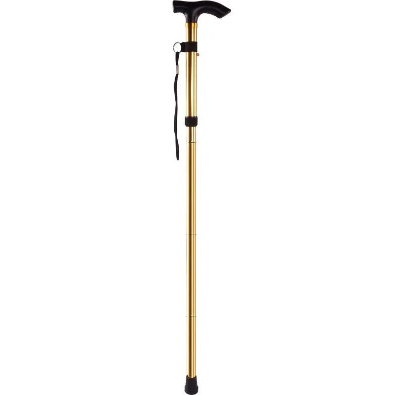 Aluminium alloy folding walking cane with adjustable 85-95cm height and non-slip handle