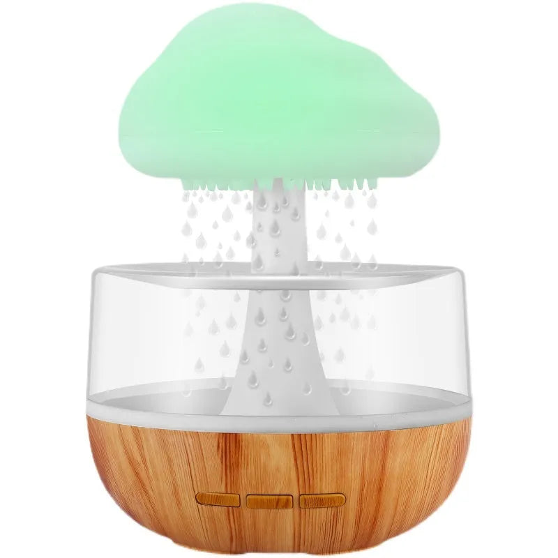 White USB humidifier with water tank, 7-colour night light, and essential oil diffuser