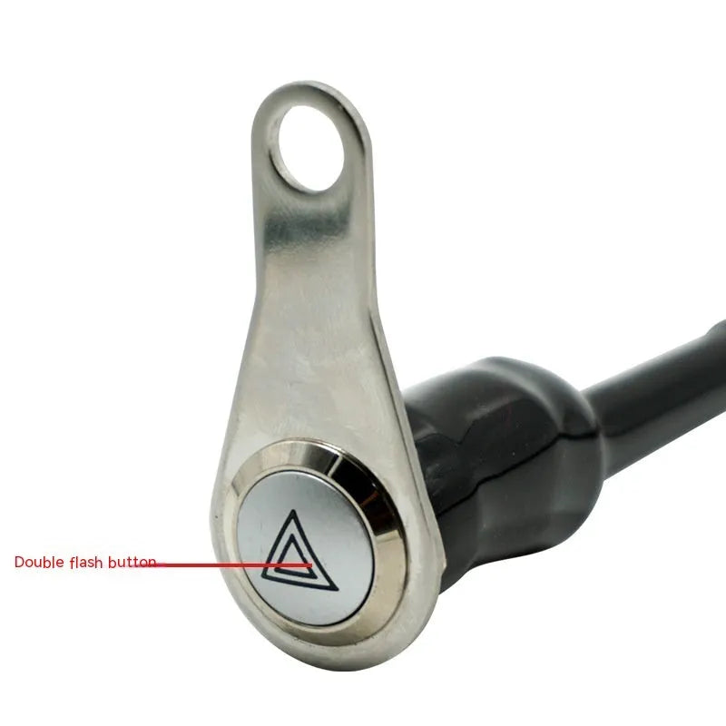 Black stainless steel motorcycle switch with light ring and 7mm installation