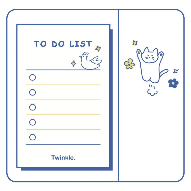 Countdown notes pad showing eight design themes including cherry, flower, cloud, and ice cream patterns