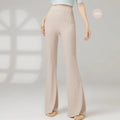 Women's solid colour dance practice pants in polyester fabric showing five colour options