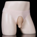 Men's ice silk underwear briefs in T-back design showing open gun egg and closed style options