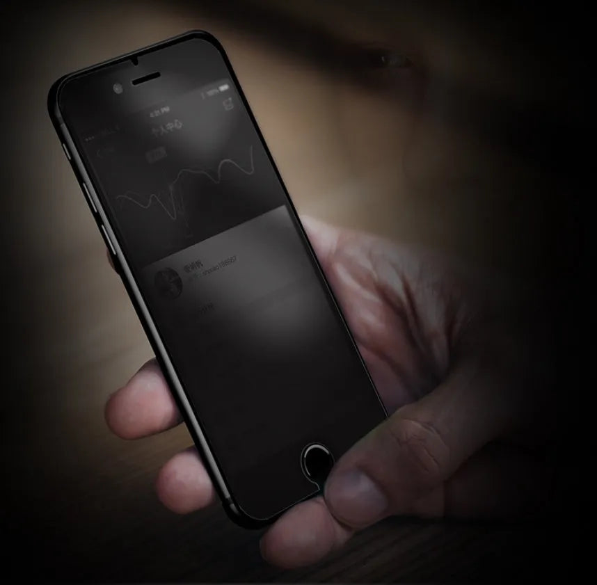 iPhone XS Max tempered glass privacy screen protector with anti-spy mirror coating