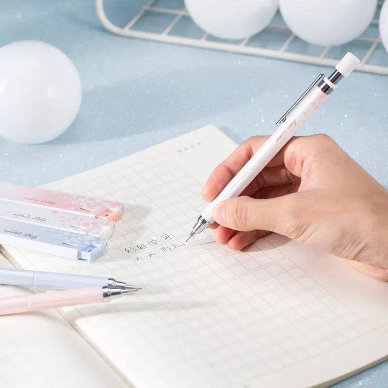 Cartoon automatic pencil set with 0.5mm lead and Sakura style mixed colour design