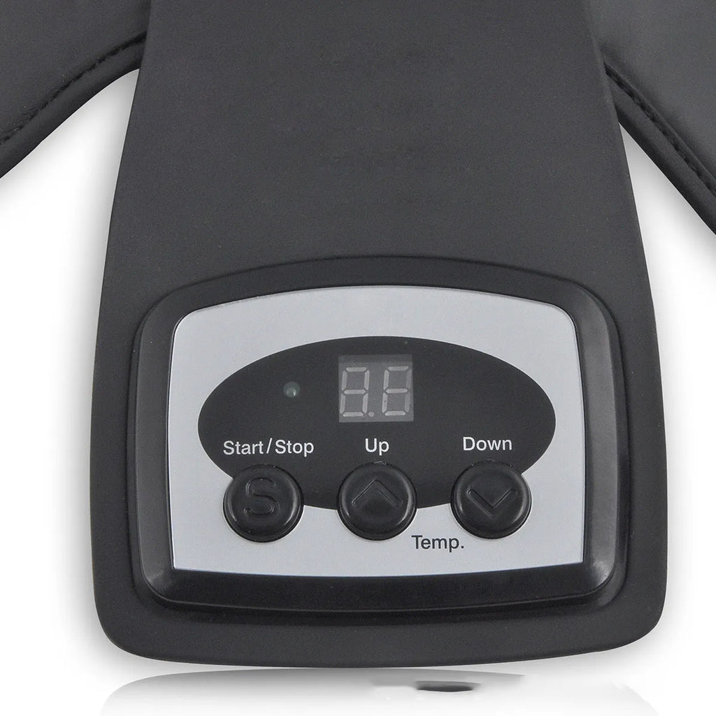 Infrared knee and shoulder massager with adjustable temperature control and application pads