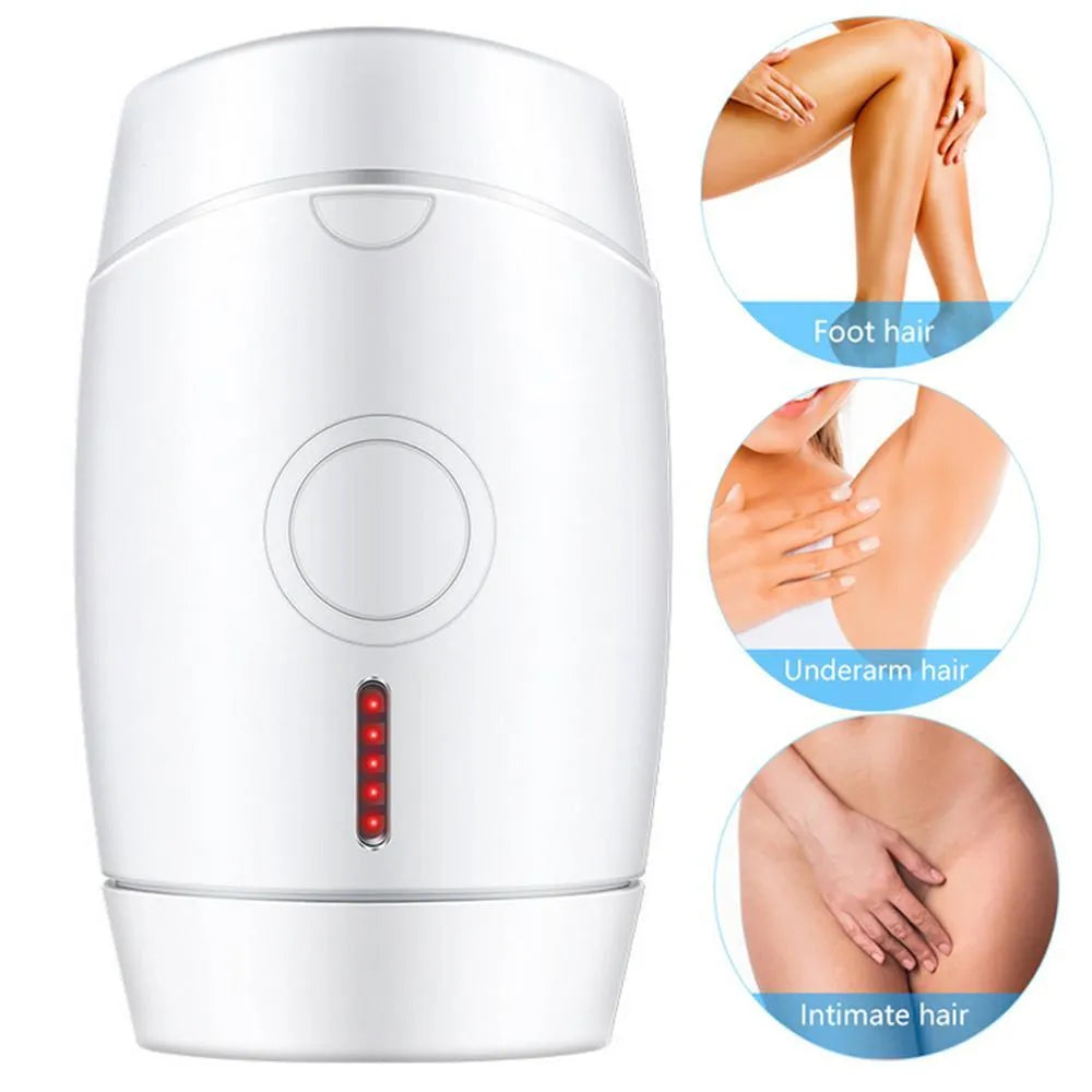 White home laser hair removal instrument with 5 energy gears and 800000 flashes capacity