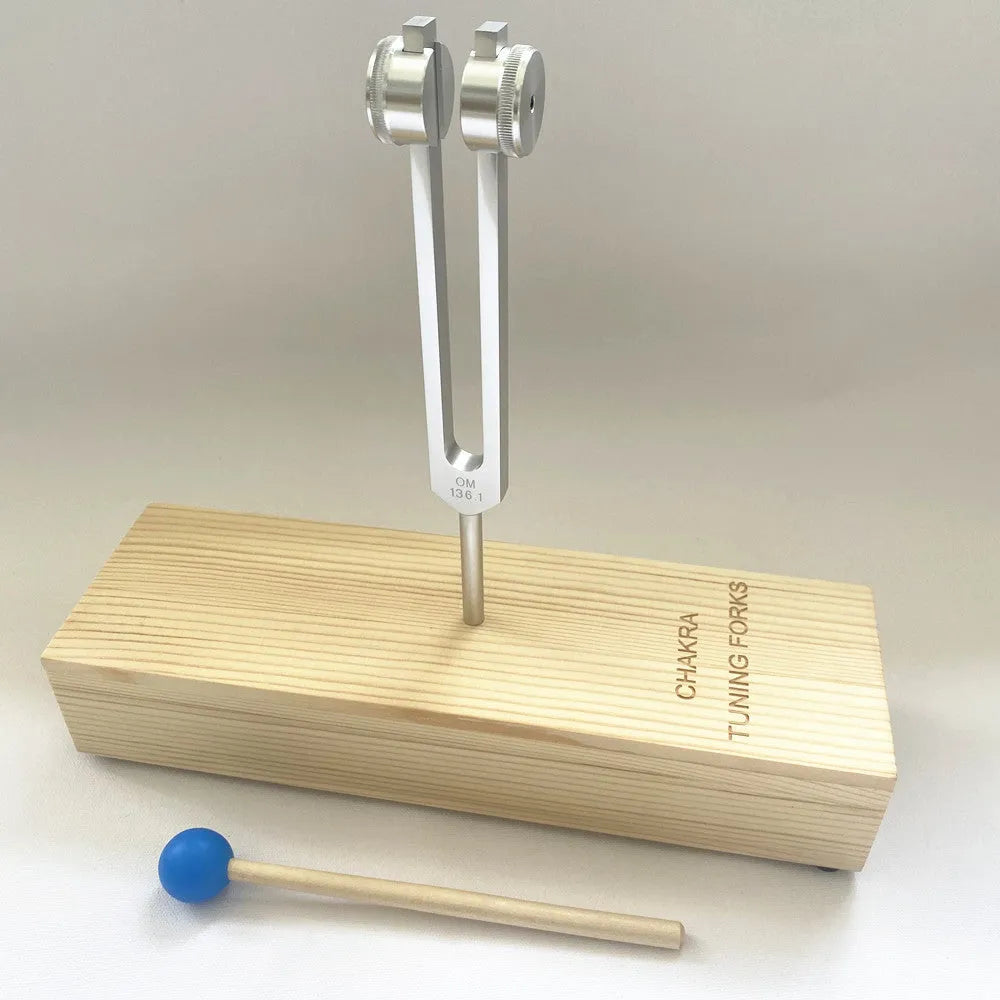 Aluminium alloy tuning fork with matching speaker for 432Hz or 528Hz sound therapy