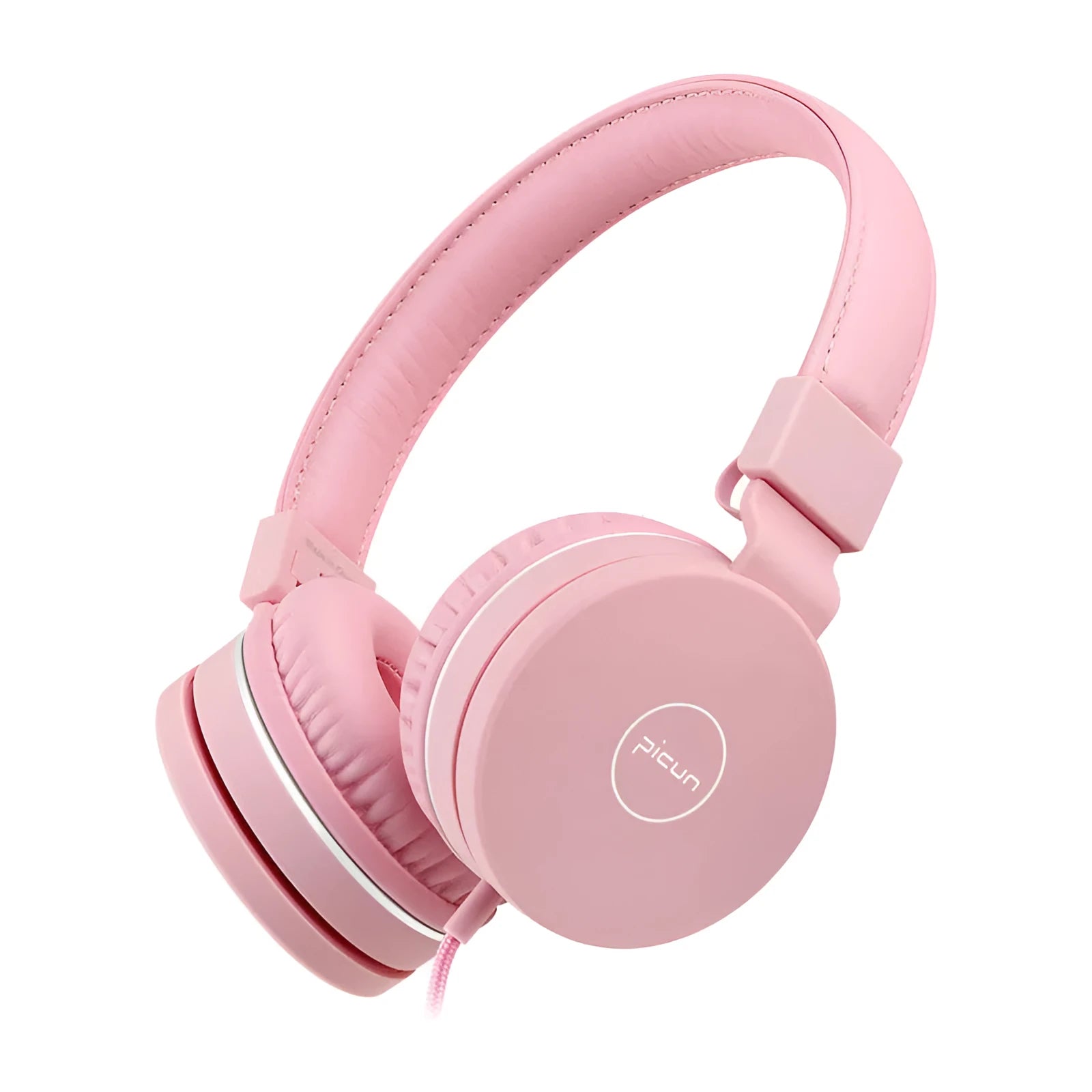 Wired over-ear headphones with microphone, protein cushion earmuffs and 3.5mm plug in mint green colour