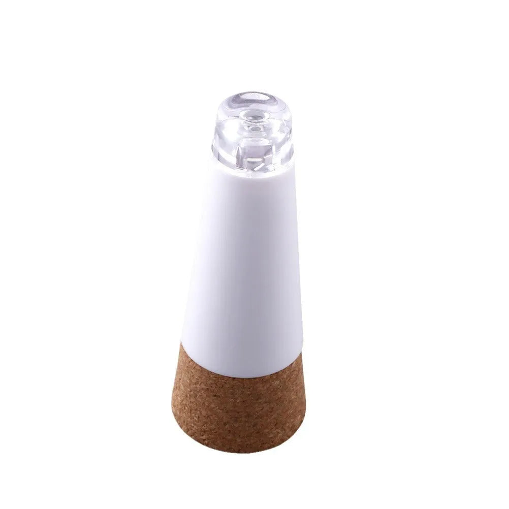 White LED rechargeable bottle cap light with plastic housing, 30mm diameter