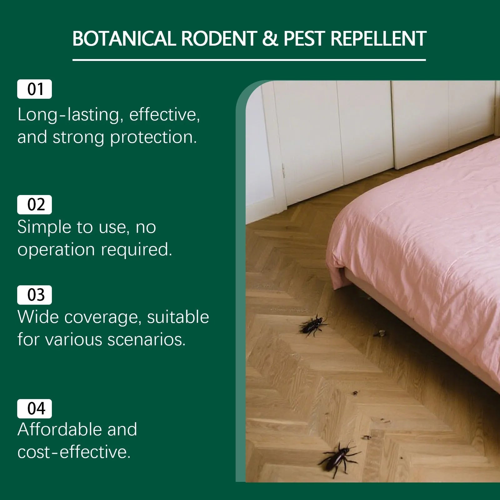 Anti-mouse repellent pills in mesh bags for warehouse and household rodent protection